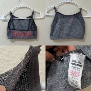 •GYMSHARK• Flex Strappy Sports Bra grey Pink Low Support